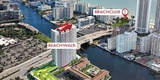 Map showing Beachwalk and its beach club