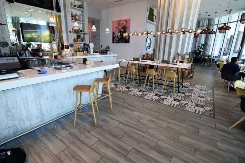 Bar and dining area