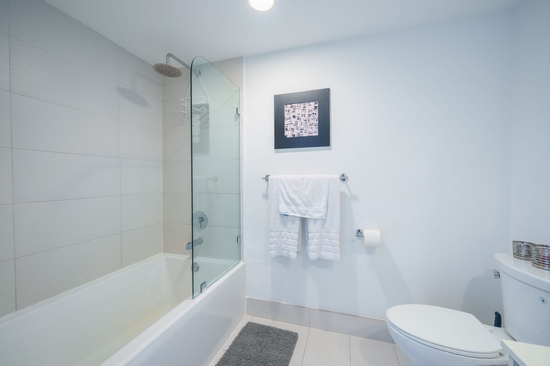 Master bathroom, shower and tub