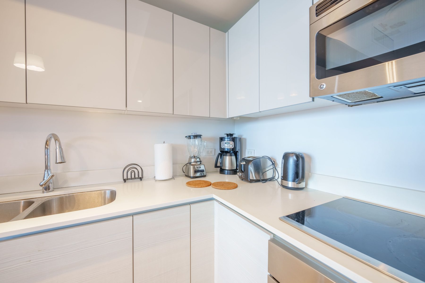 Kitchen counter and appliances