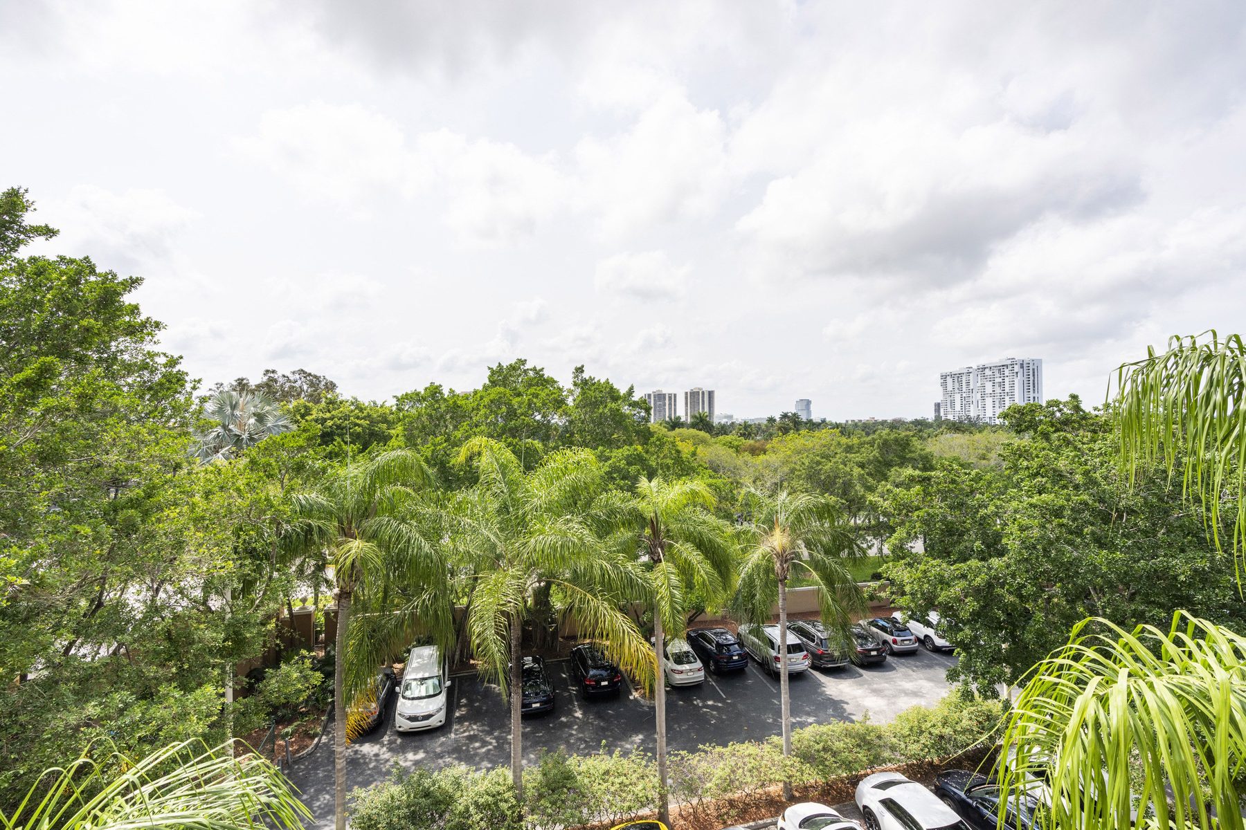 Aerial view of parking and grounds