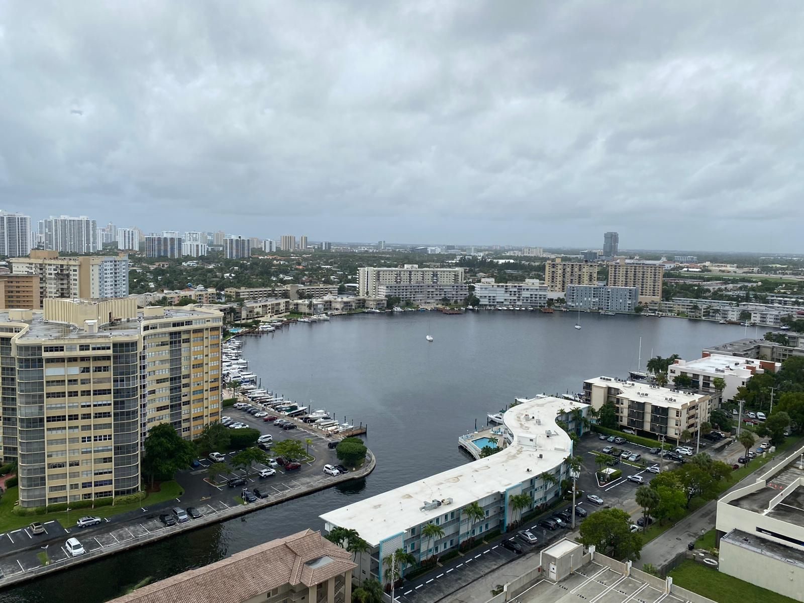 Balcony view of the Intracoastal and marina