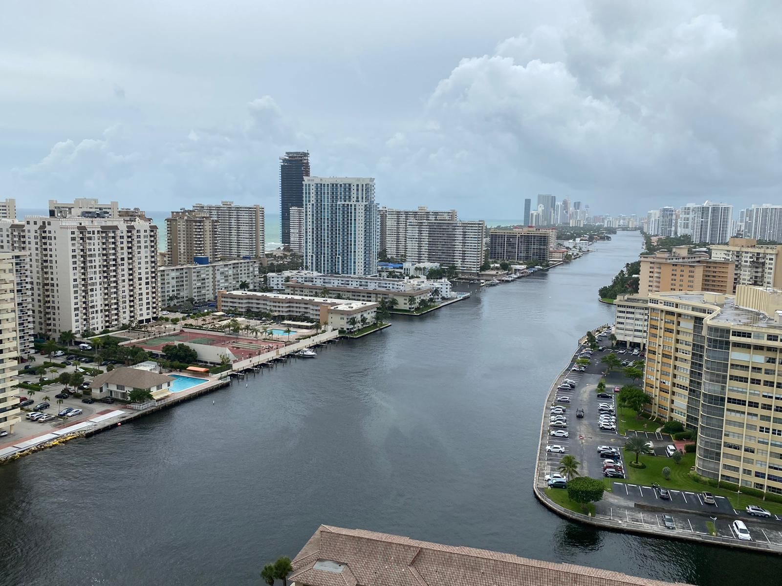 Balcony view of the Intracoastal and marina