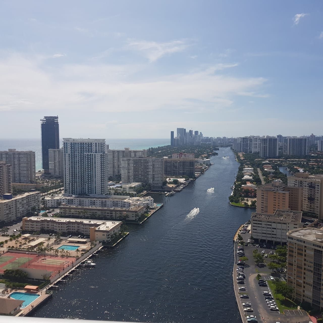 Balcony view of the Intracoastal and marina