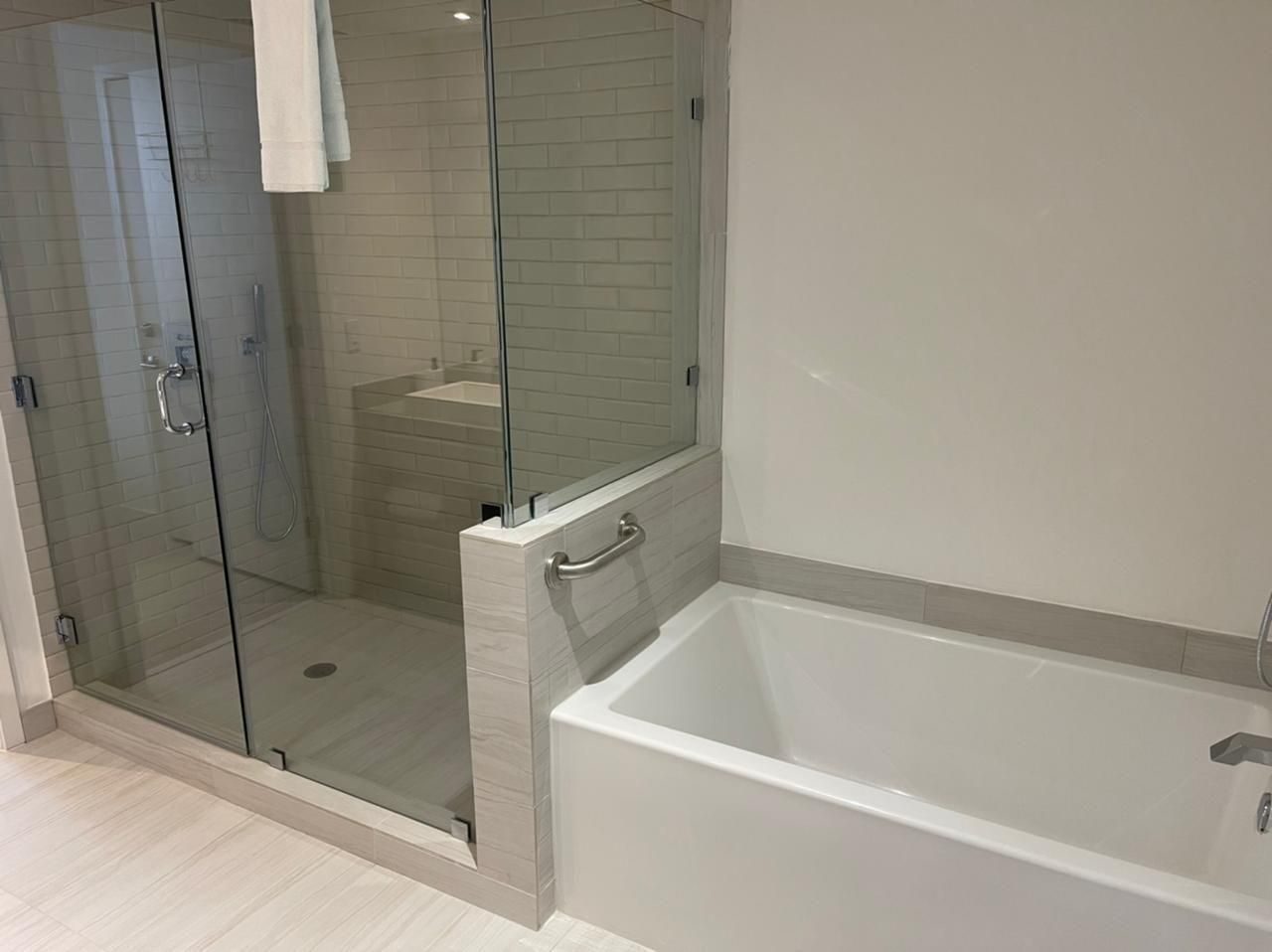 Primary bathroom with soaking tub