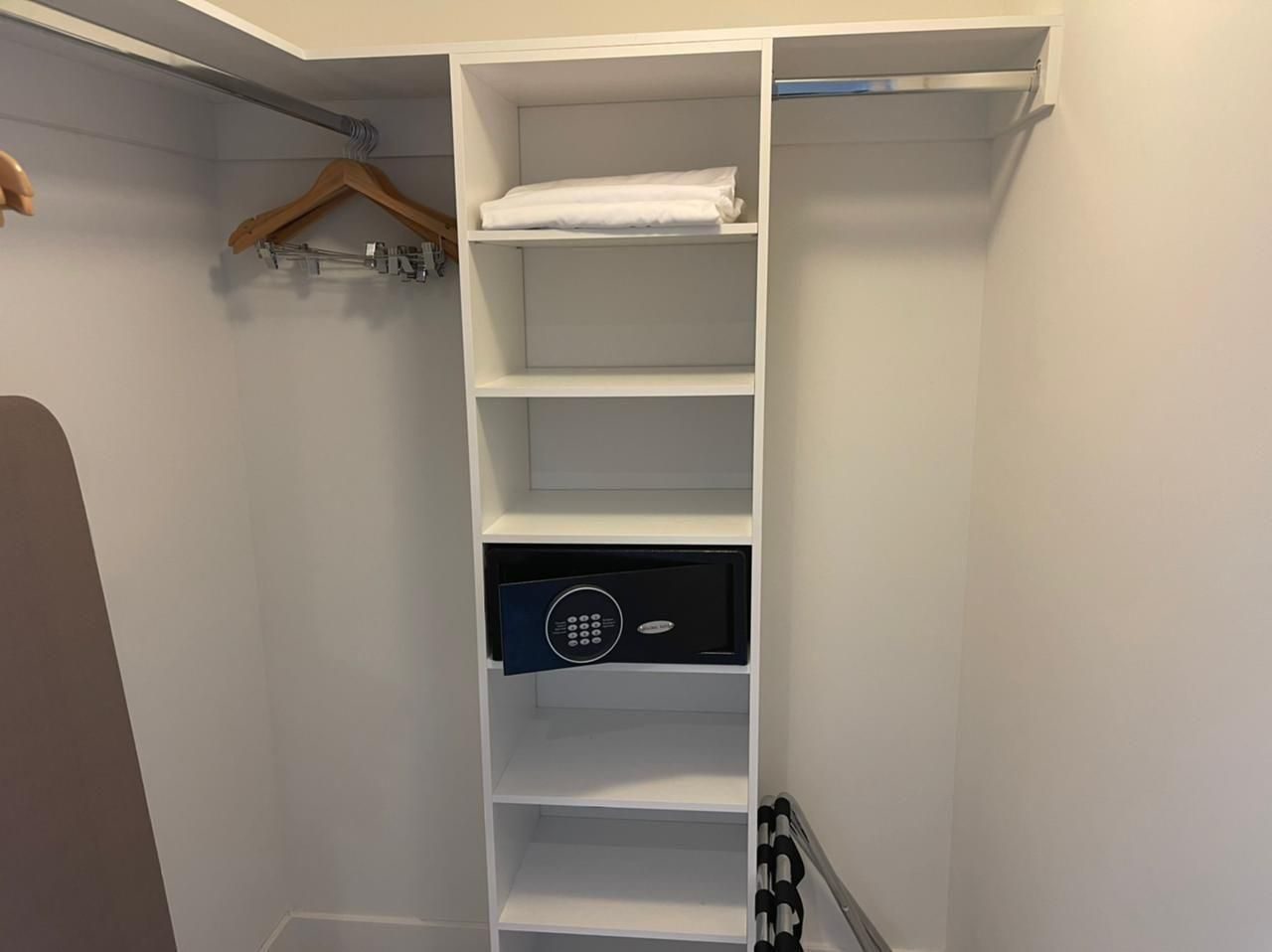 Walk-in closet with safe