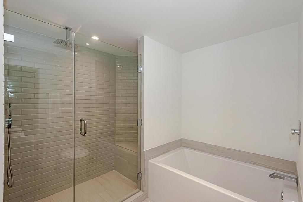Primary bathroom, soaking tub & shower