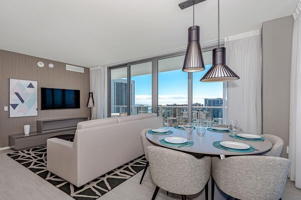 Dining area, water view