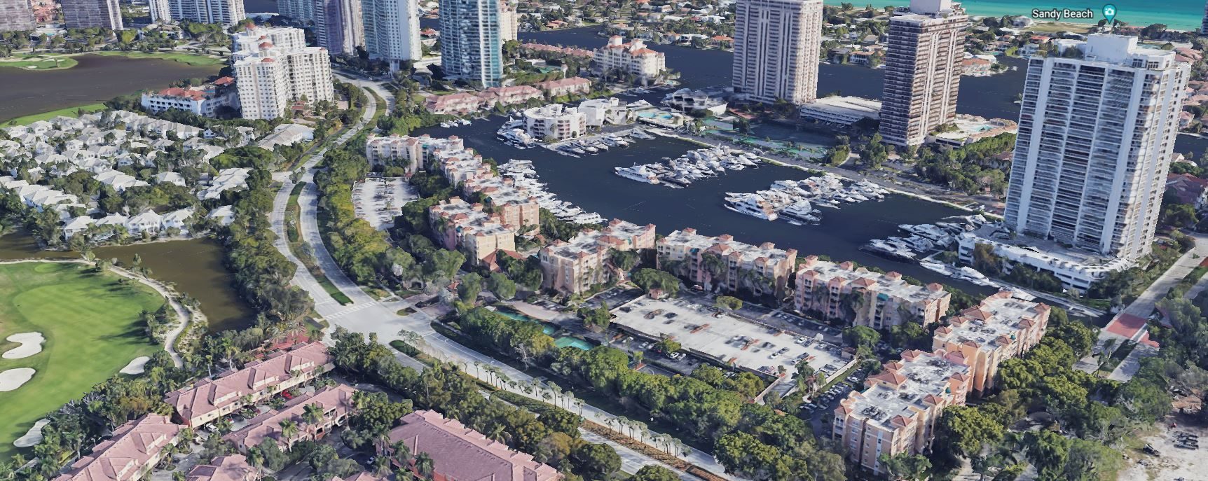 Aerial view of the community
