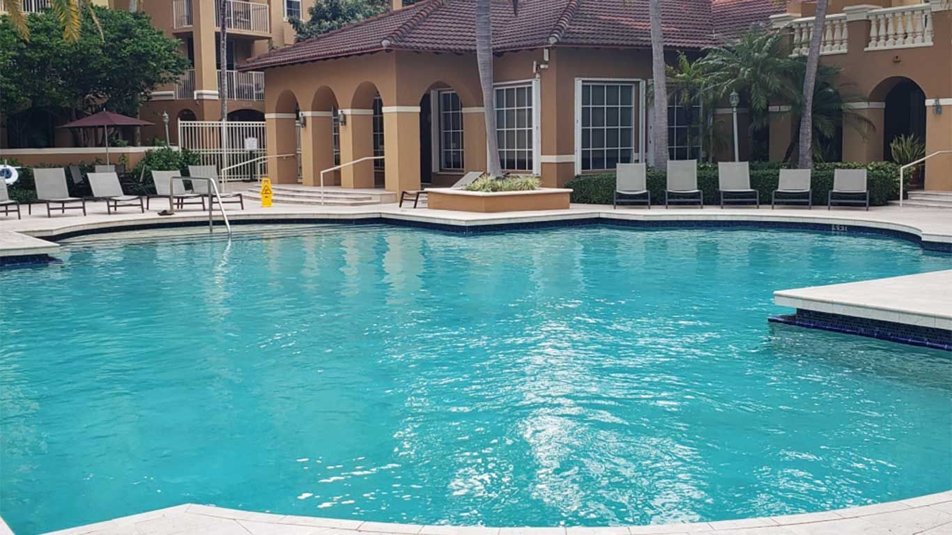 Pool with clubhouse