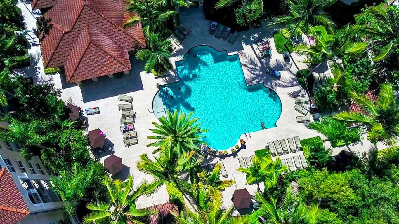 Pool aerial view
